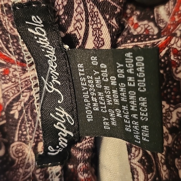 Simply Irresistible Paisley Cardigan 2 Button, Peter Pan Collar NWT - Picture 8 of 10